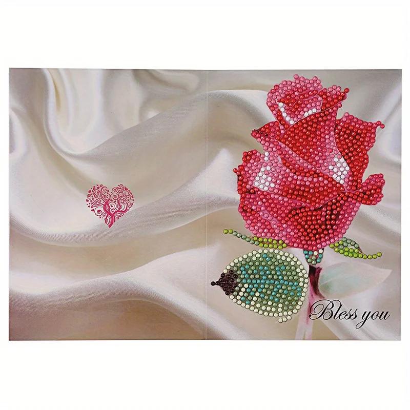 

1 комплект открыток с алмазной живописью, поздравительная открытка на день рождения, открытка с пожеланиями на свадьбу, алмазная живопись, вышивка крестом светло-серый