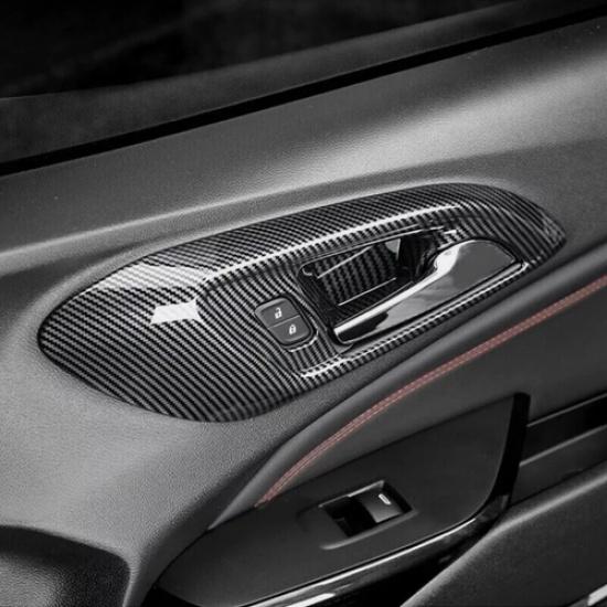For Chevrolet Trax 2024 2025 Carbon Fiber Inner Door Handle Bowl Cover Trim