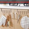 Platzsparender Über-Tür-Hakenhänger mit 5 Haken - Edelstahl Duschtürhaken Organizer für Küche, Zuhause, Büro, Besteck