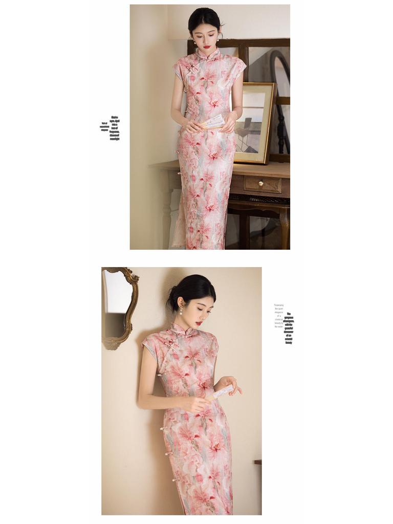 Jinxiu Yifen Se Sleeveless Qipao: Summer 2025 Plus-Size Slimming Dress for Women