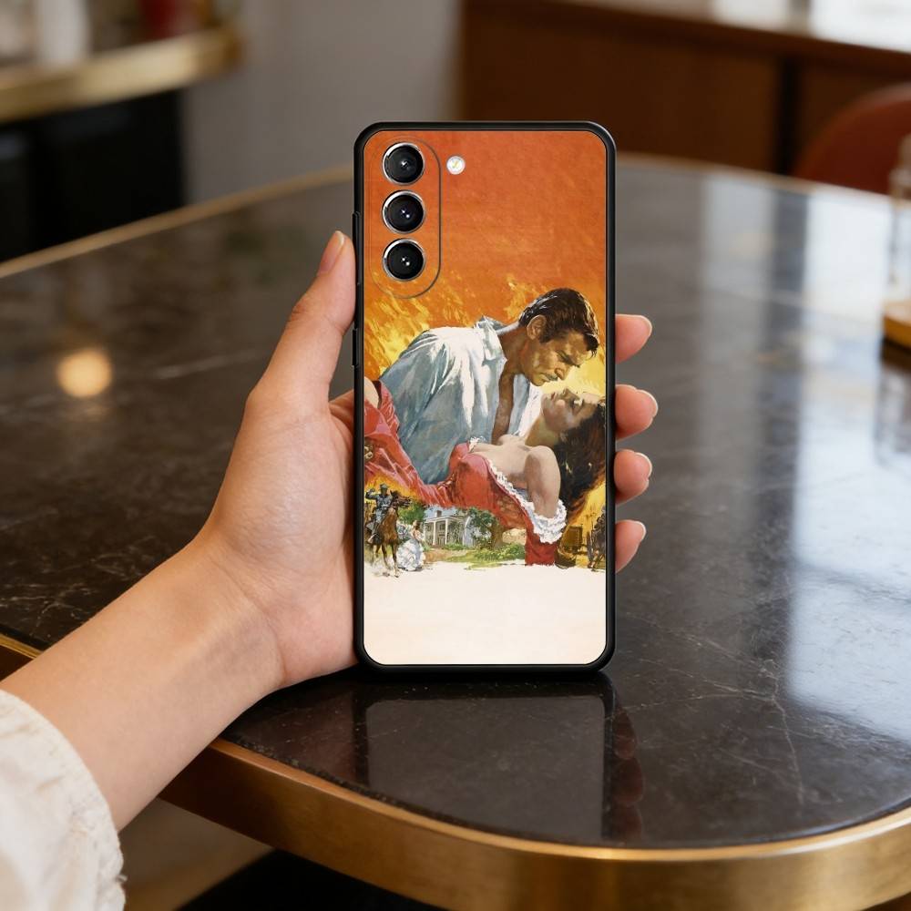 Love Gone with the Wind Phone Case For Samsung S25,24,23,22,30,21,10,9,Ultra,Plus,Lite,FE,4,5 G Soft Black Case
