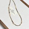 High-End Black Gold Freeform Stone Necklace with Tiger Eye Beads - Versatile Women's Choker and Sweater Chain.