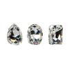 3PCs Square Shape Vintage Wedding Ring Adjustable Size Adjustable Crystal Ring  Party Accessories