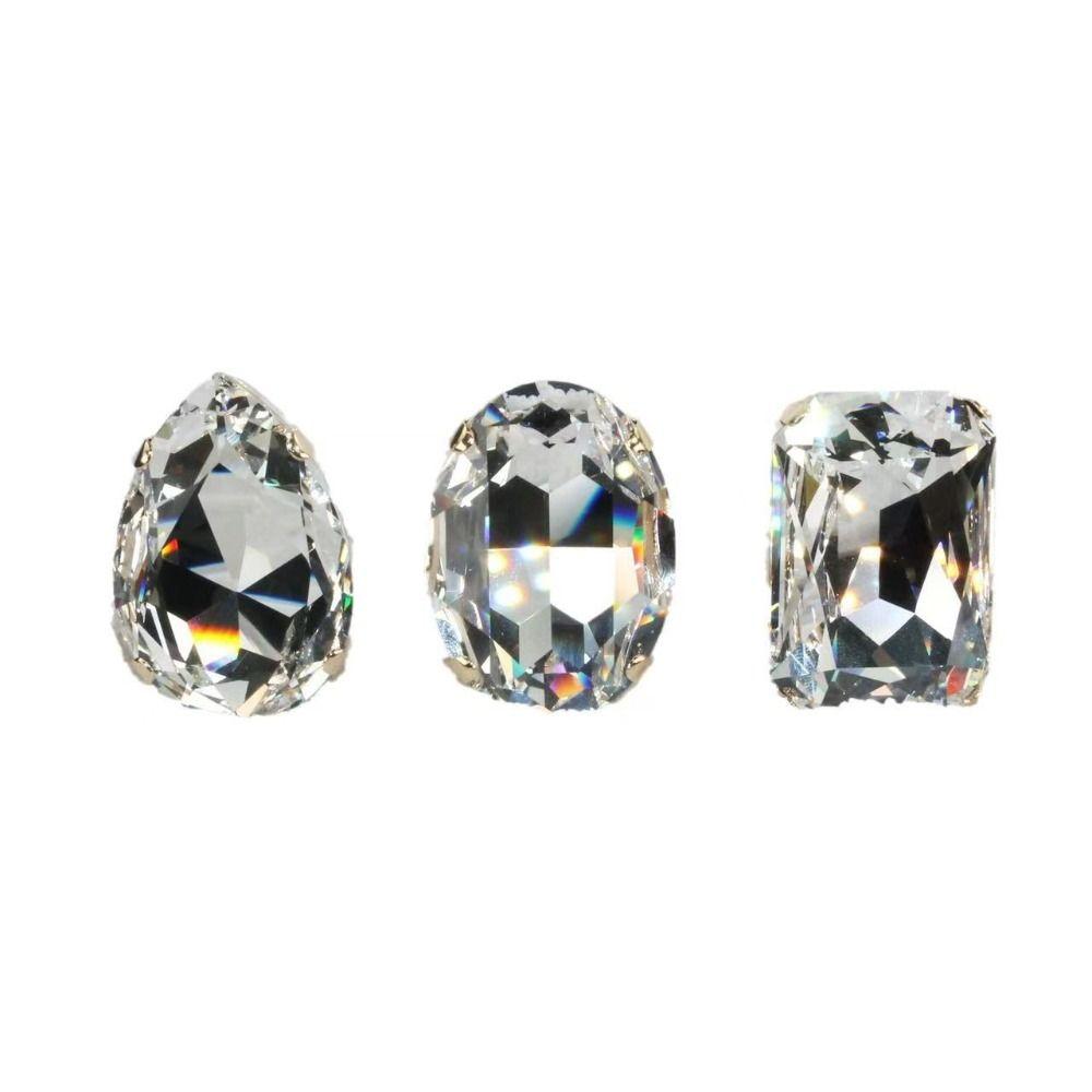 3PCs Square Shape Vintage Wedding Ring Adjustable Size Adjustable Crystal Ring Party Accessories