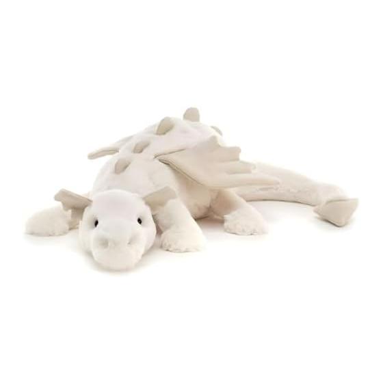 SESHIS Dragon Plush Hugging Pillow Cushion Dinosaur First Toy White 30cm