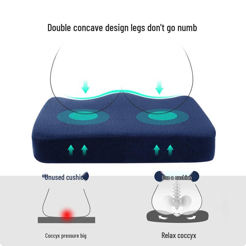 Memory Foam Seat Cushion for Car, Home, or Office - Comfortable, Hip-Supportive, Enhances Posture, Ideal for E-sports