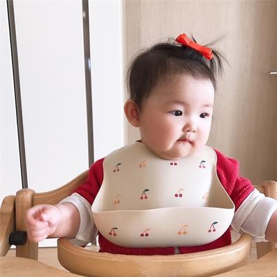 Quality Baby Bib for Eating Feeding, Waterproof Soft Silicone Material Adjustable Anti Dirty Kid Bib for Food Catcher Pocket