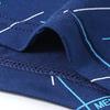 Men Boxer Underwear Elastic Mid-Waist Design Tight Cut Shorts Briefs Lines Print U-Convex Panties