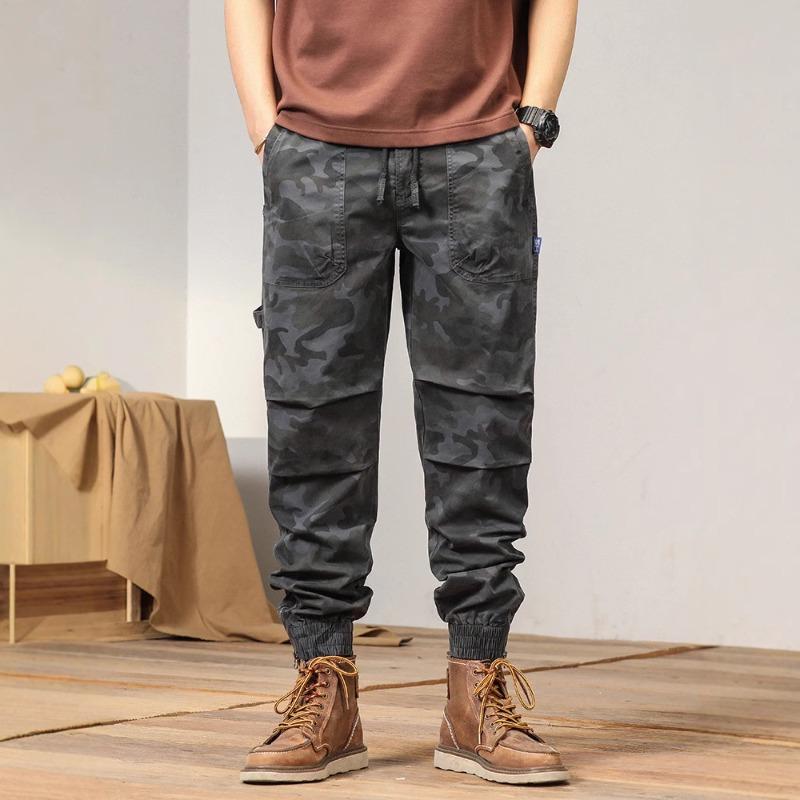 

Camouflage overalls men s loose men s trousers trendy pants men s casual pants high-end men s clothing 38 сірий колір
