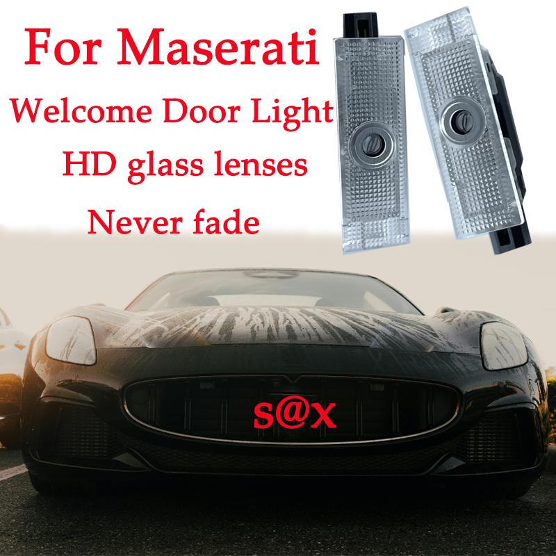 

HD Glass Lens Door Projection Welcome Light Suitable For Maserati Levante GranTurismo Quattroporte Never Fading Car Accessories 2pcs