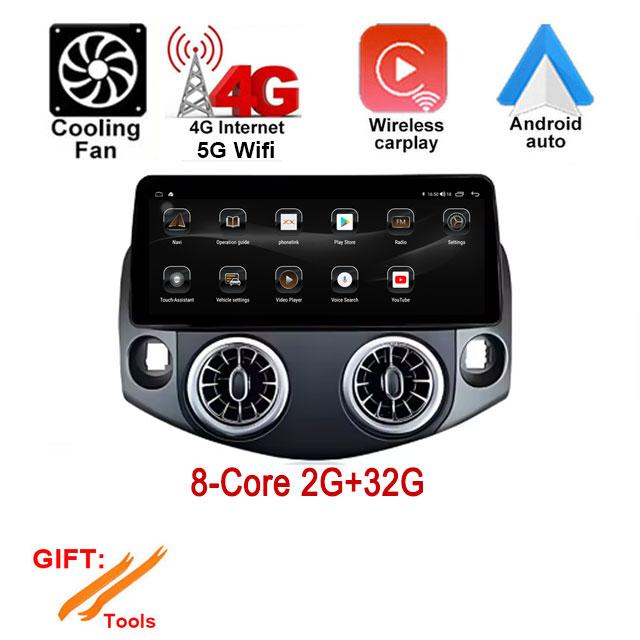 

12.3 Inch Wireless CarPlay For Toyota RAV4 2007 - 2011 Car intelligent System Navigation GPS Display Touch Screen Android Auto