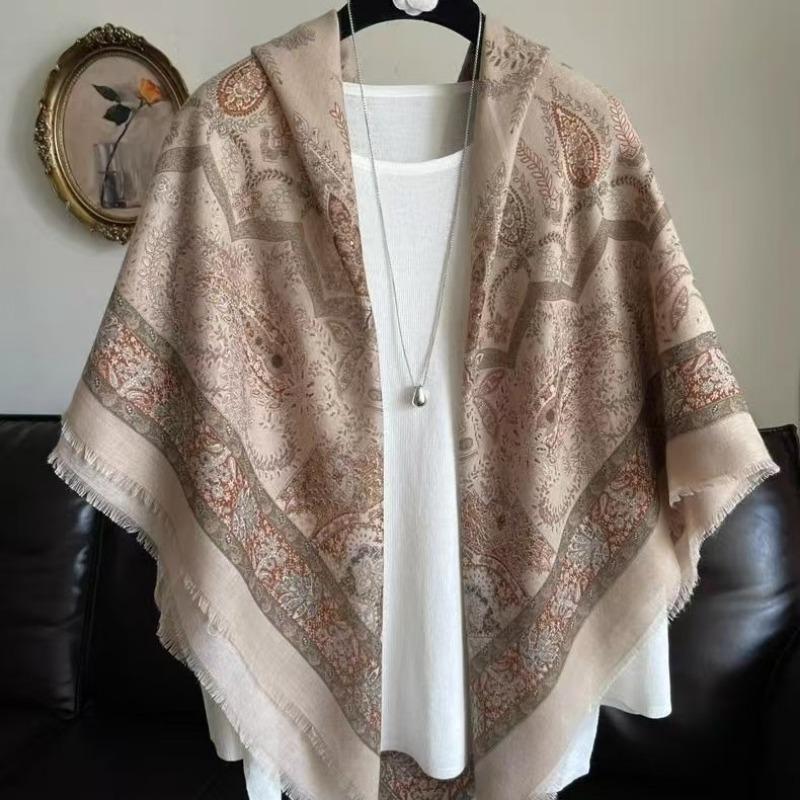 Etnische Stijl Paisley Print Grote Sjaal Dames Reizen Airconditioning Sjaal