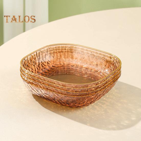Spit Bone Dish Multi-function Thickened Base Light Luxury Style Translucent Storage Plate Home Supplies