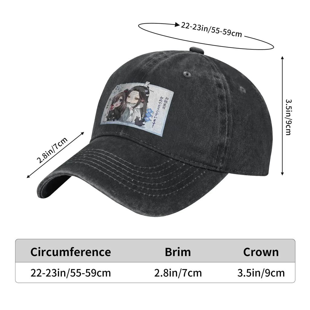 Lan Zhan x Wei Wuxian Casual Baseball Cap For Unisex Men Summer Mo Dao Zu Shi  Kpop Rock Trucker Hat y2k Sun-Proof Snapback Cap