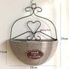 Hand-Woven Wall-Mounted Wicker Flower Basket Decoration