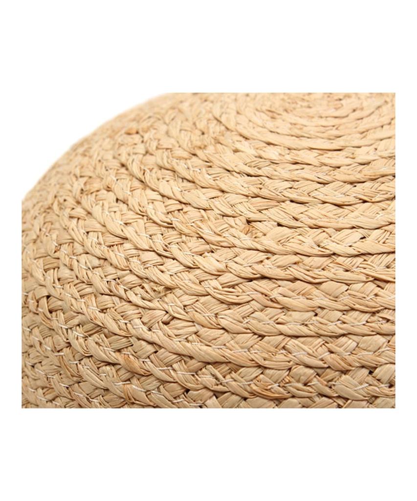 Yunibeosyeolkemiseuteuli Sv Metal Round Wire Raffia Hat