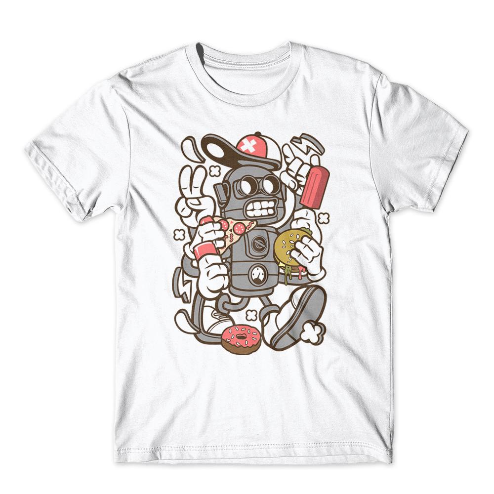 

Junk Food Robot T-Shirt 100% Cotton Premium Tee New 4XL