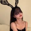 Sexy Lace Bunny Ear Veil Headband Women Sexy Headdress Hair Accessory