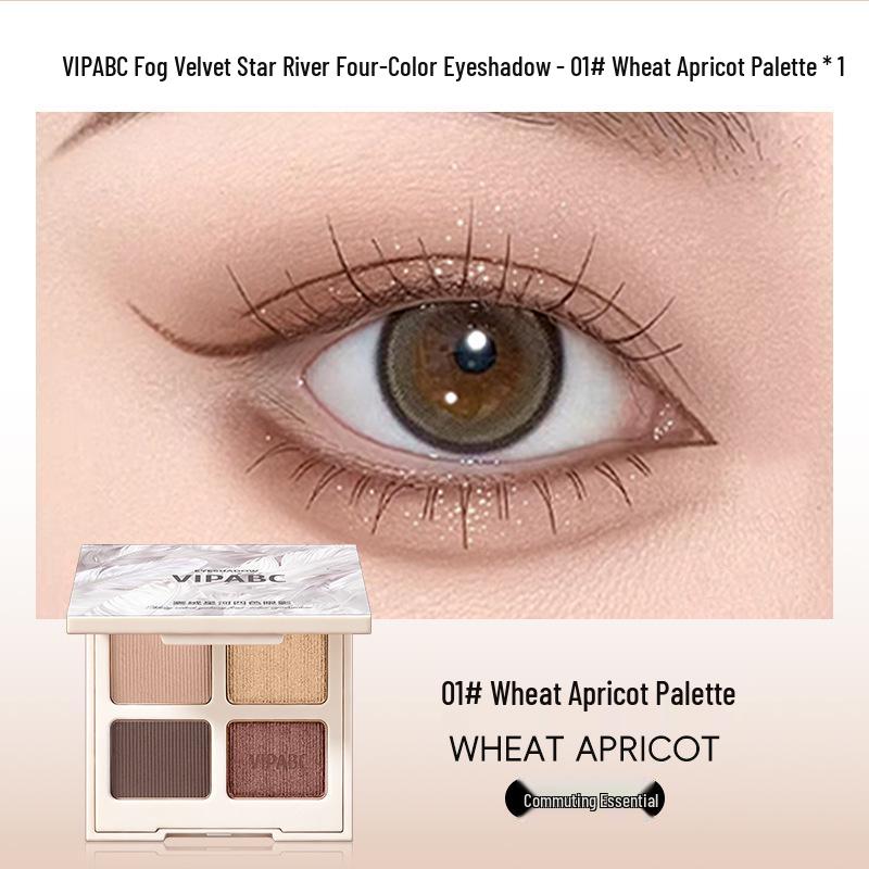 

VIPABC Fog Velvet Starry River Eyeshadow & Blush Palette: Earth Tones & Purple – Natural Daily Makeup Highlighter 8g