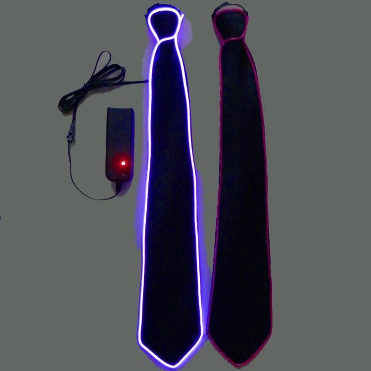 Led Glow Tie Vibrant Colorful Light-up Tie For Parties Bars And Ktv Events