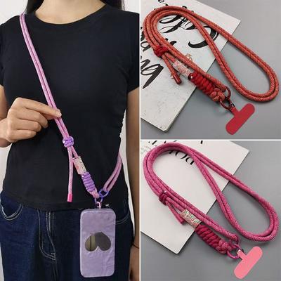 Nylon Verstellbare Handgelenkschlaufe Umhängeband für Crossbody Schulter Anti-Verlust Lanyards Schlüsselanhänger Kette Seil für IPhone Armband