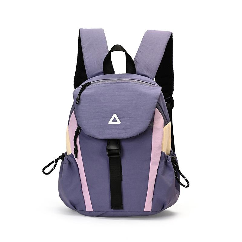 Schoolbag1011 New Outdoor Lightweight Travel Backpack Casual Nylon Contrasting Color Student Backpack Go Out To Play School Bag