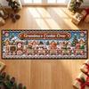 Christmas Stocking Long Runner Rug Non Slip Washable Floor Mat for Kitchen Hallway Entryway Happy New Year Home Decor
