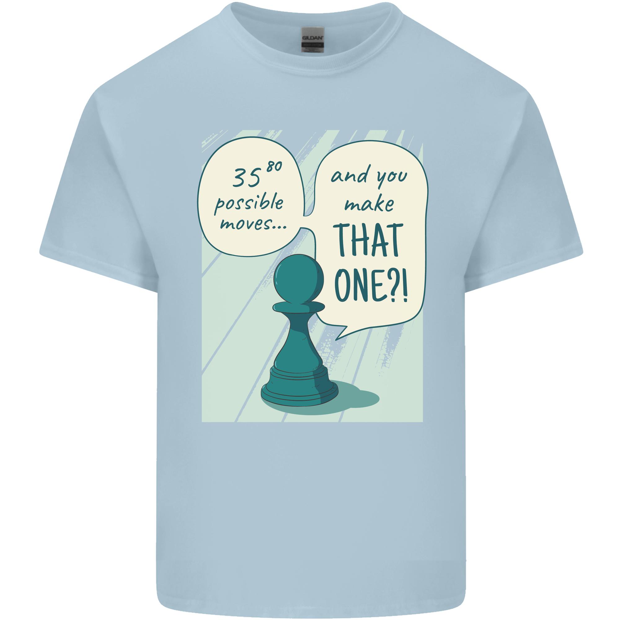Chess Moves Funny Unisexs Light Cotton TShirt S
