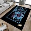 1pc Skull Hair Home Office, Durable Polyester Floor Mat with Easy, Office Decor, Urban Style, Nonslip Backing