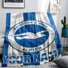 1PC Custom Name Brighton&Hove Albion Patterned Flannel Blanket Suitable For All Seasons for Home Decor Warmth and Comfort Gifts Holiday Present