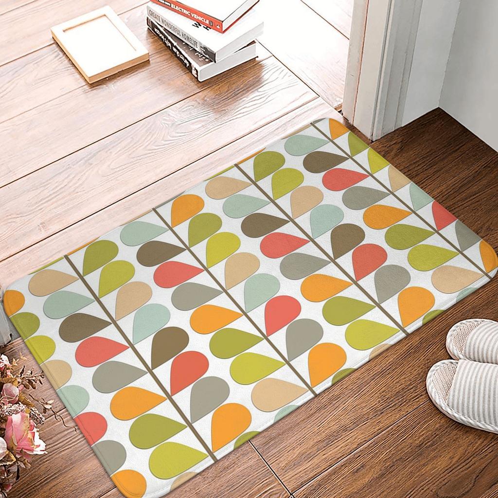 Retro 60s Midcentury Modern Pattern Anti-slip Doormat Floor Mat Carpet Rug for Kitchen Entrance Home Balcony Footpad Mats