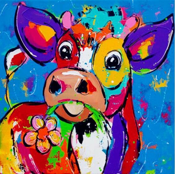 5d Diamond Painting Color Cow Chicken Ostrich Butterfly Picture Full Diamond Rhinestone Embroidery