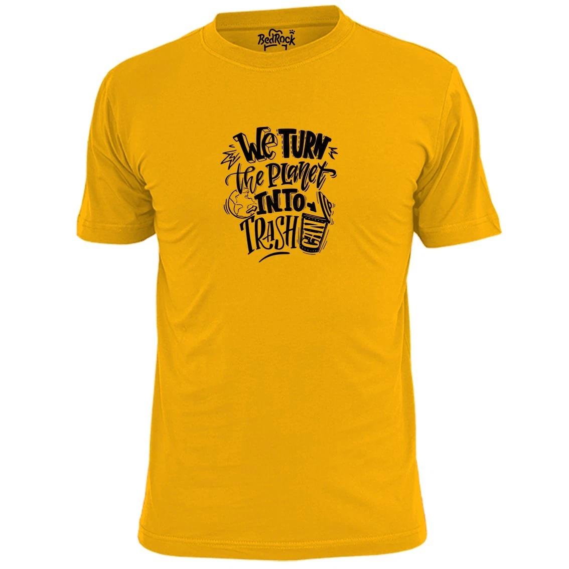 Mens We Turn The Planet Into Trash T shirt Global Warming 3XL