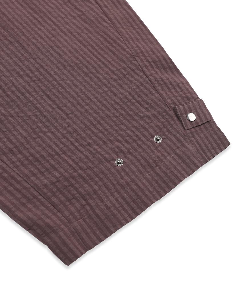 GLACK Gzp005 Cosmic Flower Seersucker Pants (Brown)