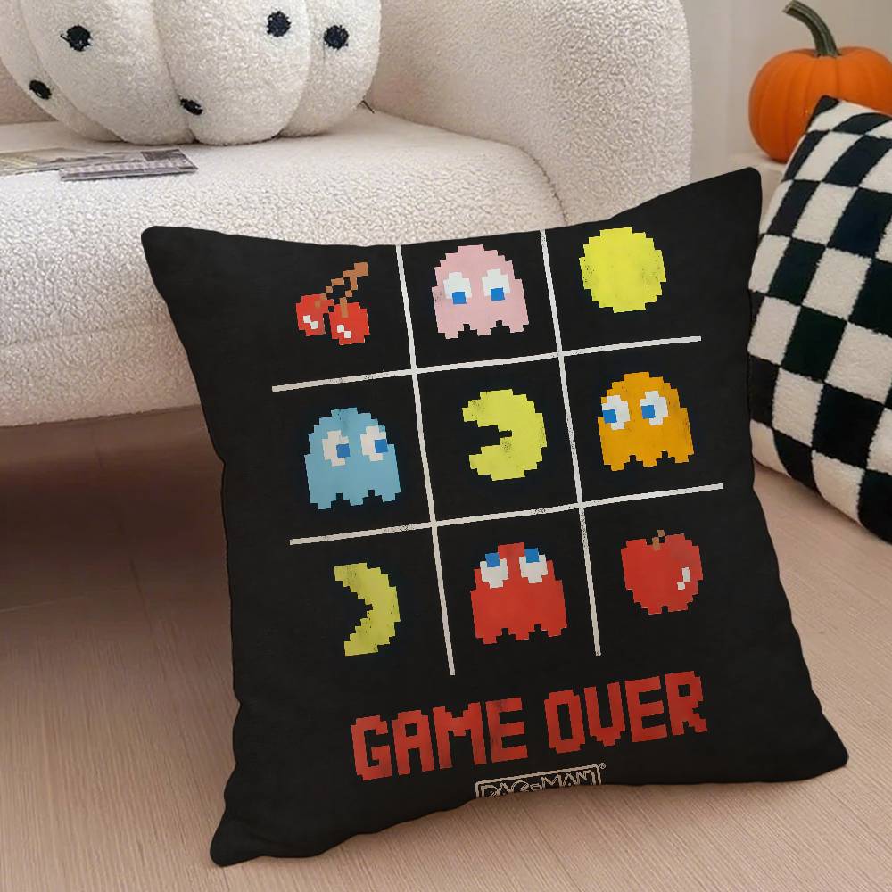 Puzzle Game B-Bubbles Bobble Pillow Case Anti-dustmite Pillowcase Invisible Zipper Silky Short Plush Sofa Cushion Cover