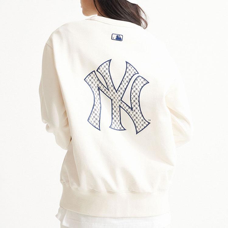 New MLB Sweatshirts Unisex Ivory White 3AMTM0121-50CRS