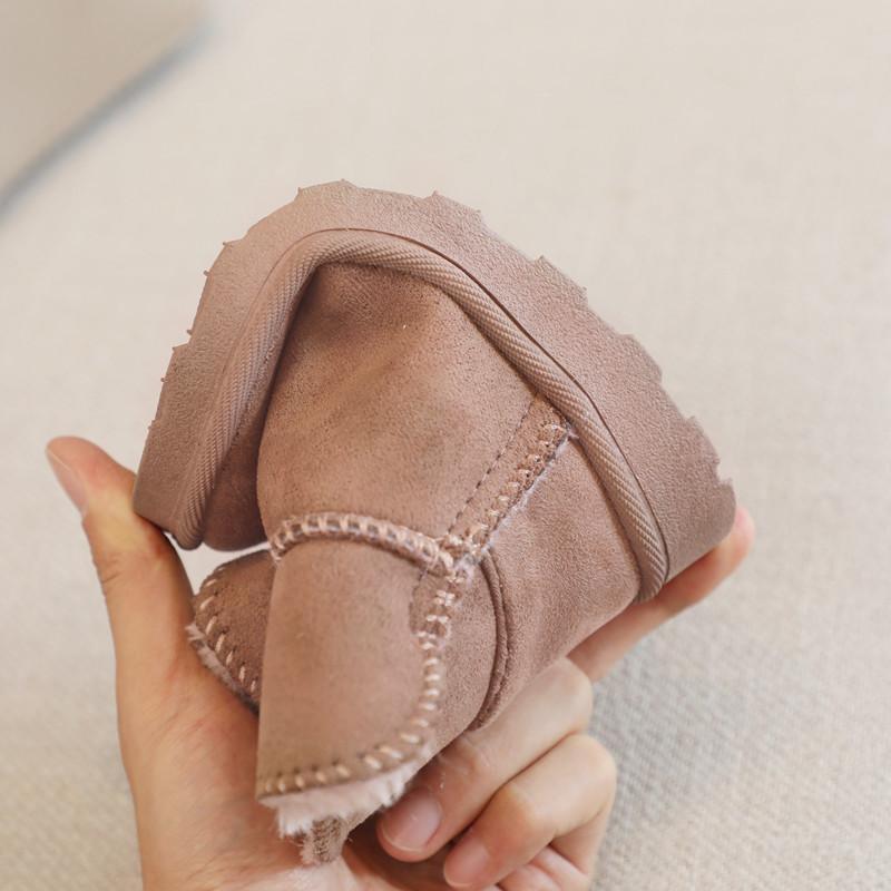 2025 Warm Children's Snow Boots Baby Boys and Girls Short Boots Thickened Children's Velvet Cotton Shoes Winter Non-slip
