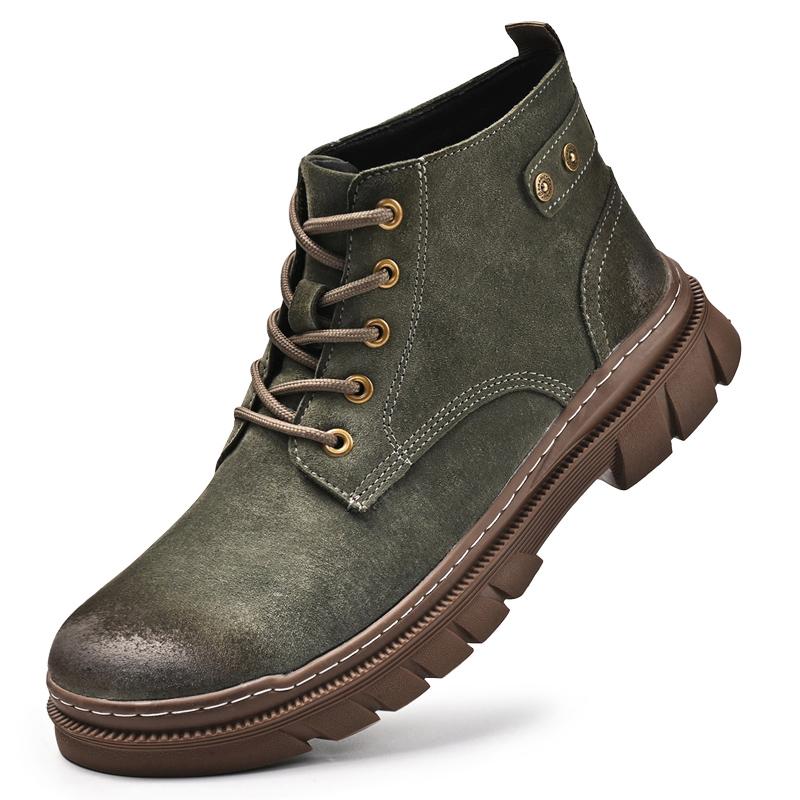 

Ботинки из натуральной кожи Мужская обувь Удобные ботильоны для мужчин Повседневная обувь Ручная работа Инструментальная обувь 44 зелёный