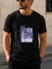 1pc Summer Palm Tree Pattern Unisex T-Shirt with Print - Suitable for Casual Wear, Casual And Versatile, Summer Item, Pure Top