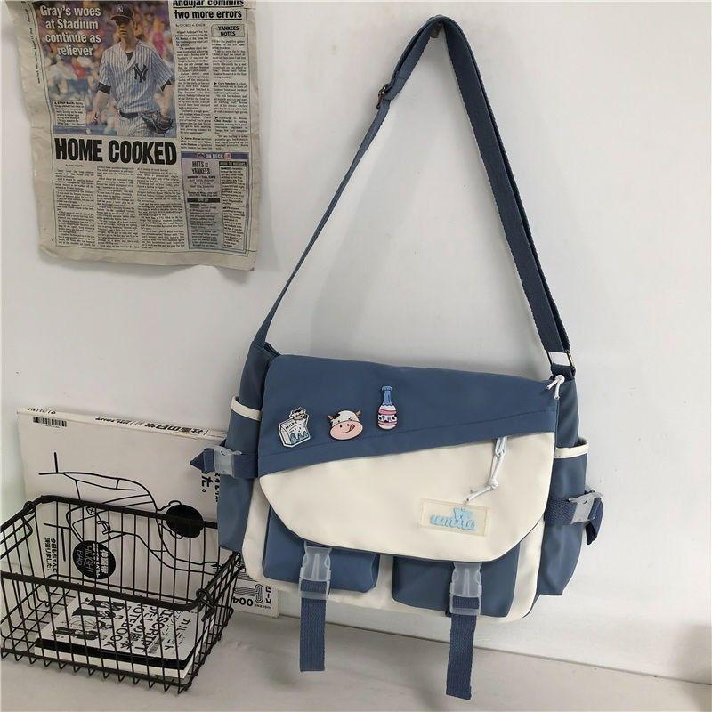 Torebki nylonowe torba na ramię o dużej pojemności torby Crossbody dla nastolatek dziewczyny mężczyźni torba Harajuku torby szkolne dla uczniów Sac