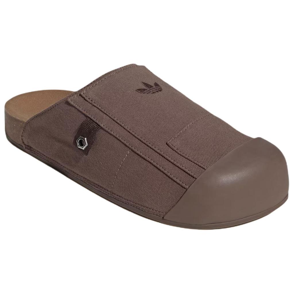 adidas Originals Adimule Slides Versatile Comfortable Rubber Sole Anti-Wear Closed-Toe Slippers Unisex Slippers Dark-Earth-Brown JP9189