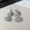 Zircon Gourd Earrings New High-End Temperament Micro-Inlaid Women'S Personalized Earrings Trend Jewelry