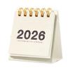 Mini Desk Calendar 2026 Standing Flip Small Desktop Calendar Jan.2026 to Dec 2026 12 Monthly Calendar with Twin-Wire Binding for Home Office School