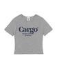 CARGOBROS FOR WOMAN Dot Logo Short Sleeve T-Shirt (Gray)