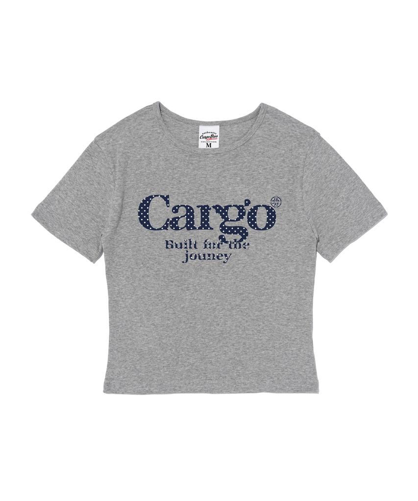 CARGOBROS FOR WOMAN Dot Logo Short Sleeve T-Shirt (Gray)