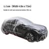 Universal Disposable Car Cover - Sun, Rain, and Dust Protection, Transparent Plastic Full Cover