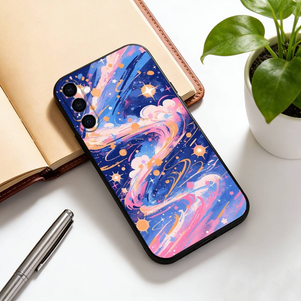 Colorful Phone Case For Samsung Galaxy A73,A72,A71,A70,A53,A52,A51,Others Soft Black Cover