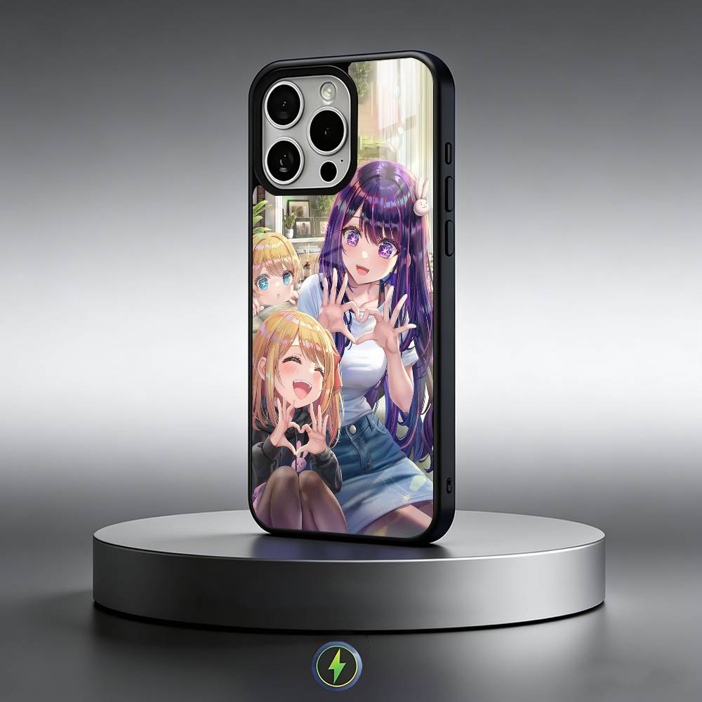 Anime O-Oshi No Ko Phone Case For iPhone17,16,15,14,13,12,11 Plus,Pro Max Magnetic For Magsafe Wireless Charging