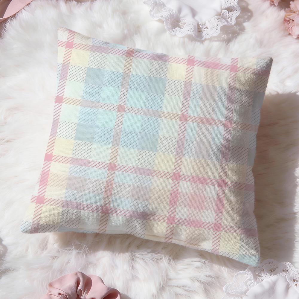 Simple checkered pattern Cushion Cover Premium Comfort Reversible Pillow Cove Two in One Design for Any Room Car Interior