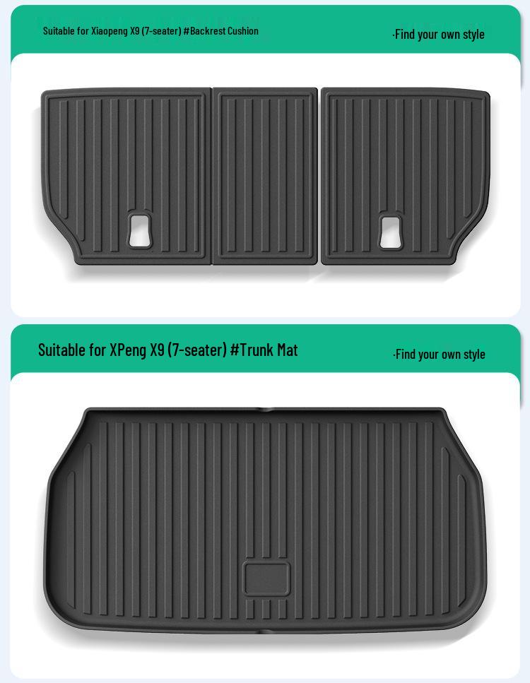 XPeng X9 TPE Floor Mats & Trunk Mat Set for 2023-2026 Models
